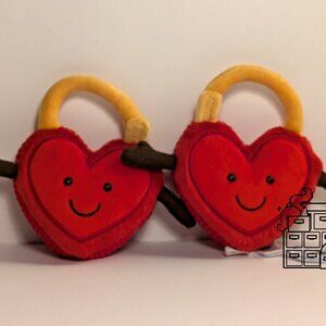 Jellycat Amuseables Val & Tina Love Locks NWT/Display Only A4LLO
